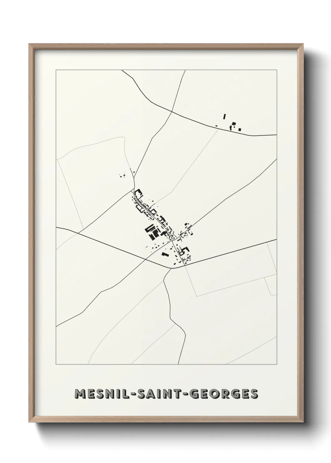 Une affiche de carte sur Mesnil-Saint-Georges