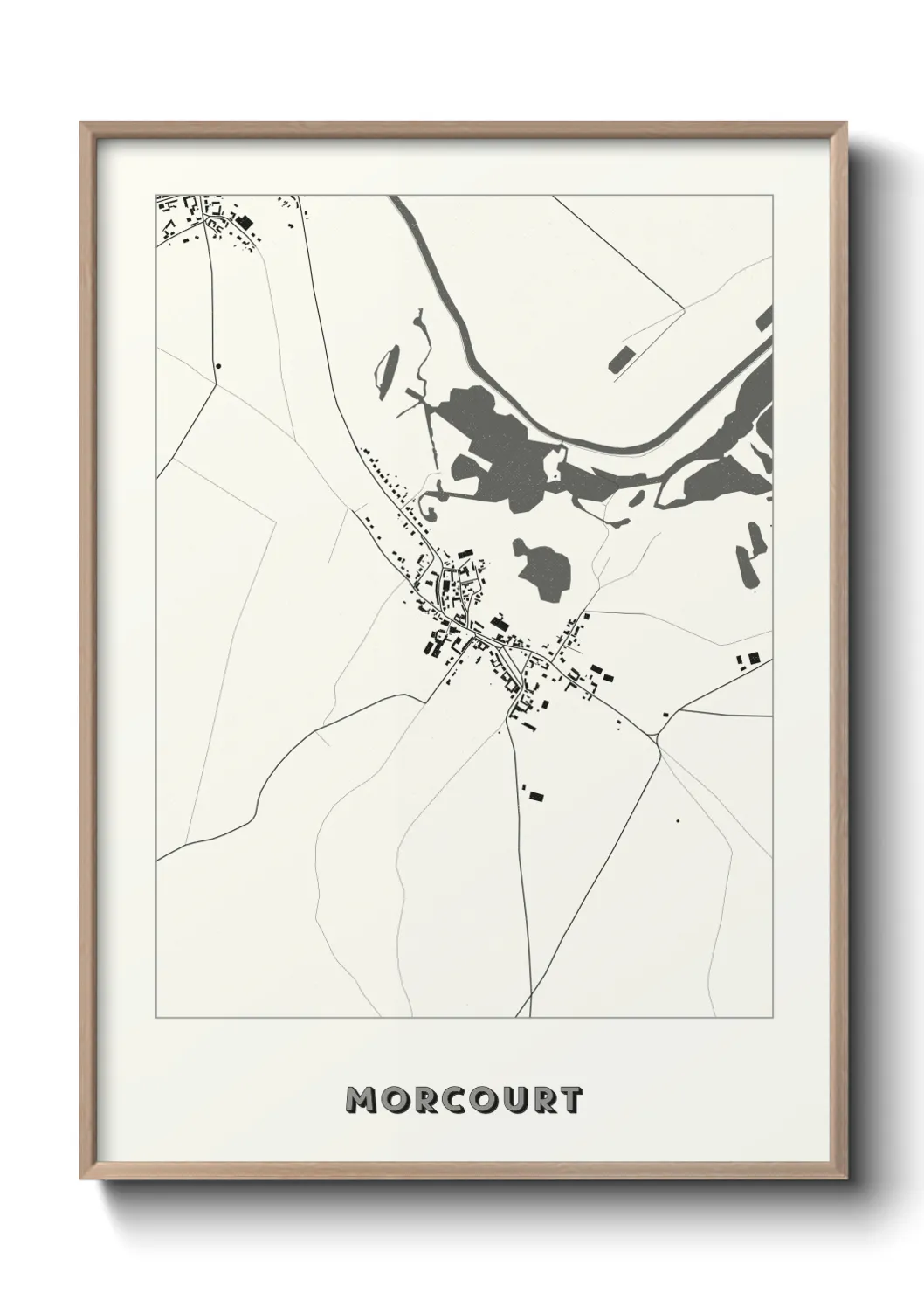 Une affiche de carte sur Morcourt