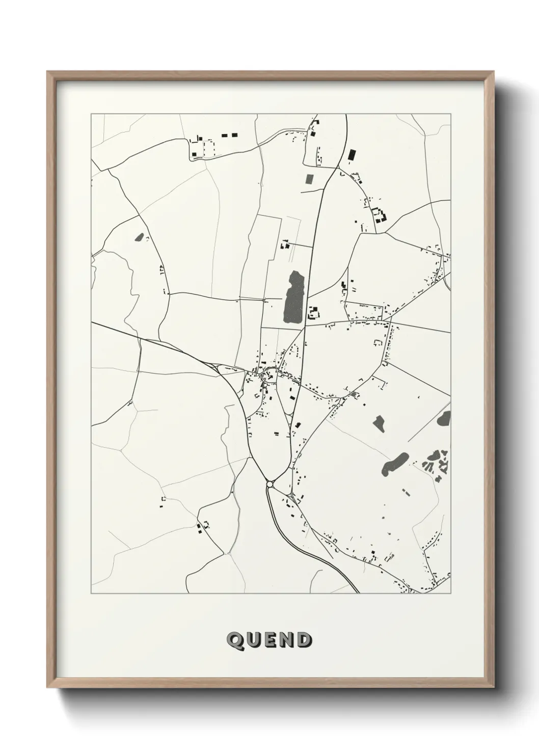 Une affiche de carte sur Quend