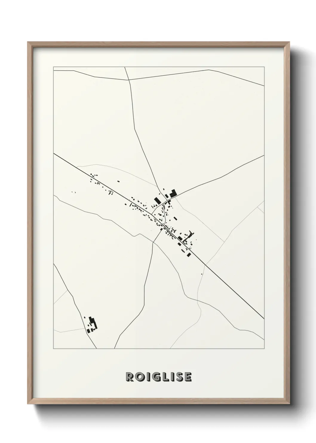 Une affiche de carte sur Roiglise