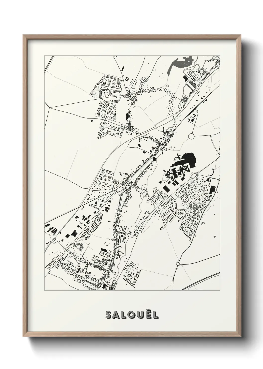 Une affiche de carte sur Salouël