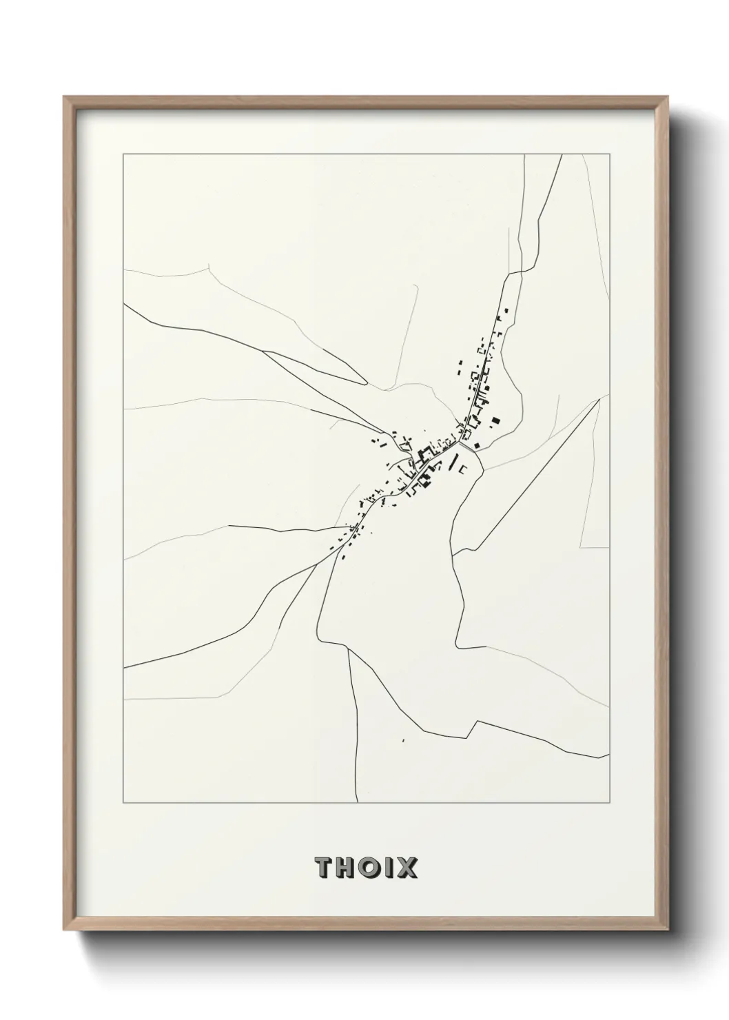 Une affiche de carte sur Thoix