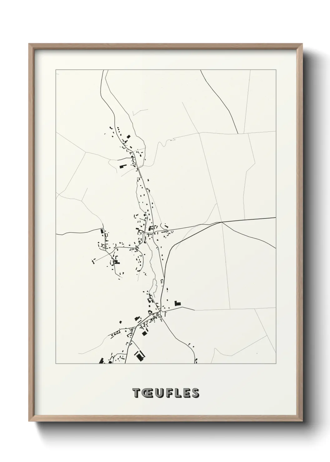 Une affiche de carte sur Tœufles
