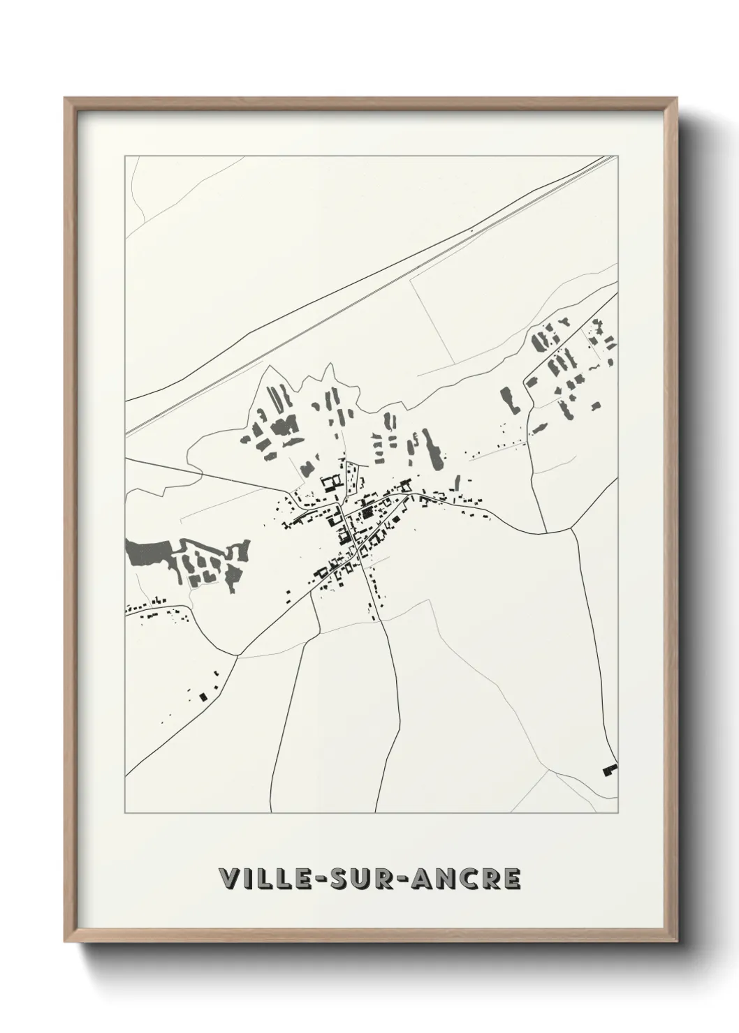 Une affiche de carte sur Ville-sur-Ancre