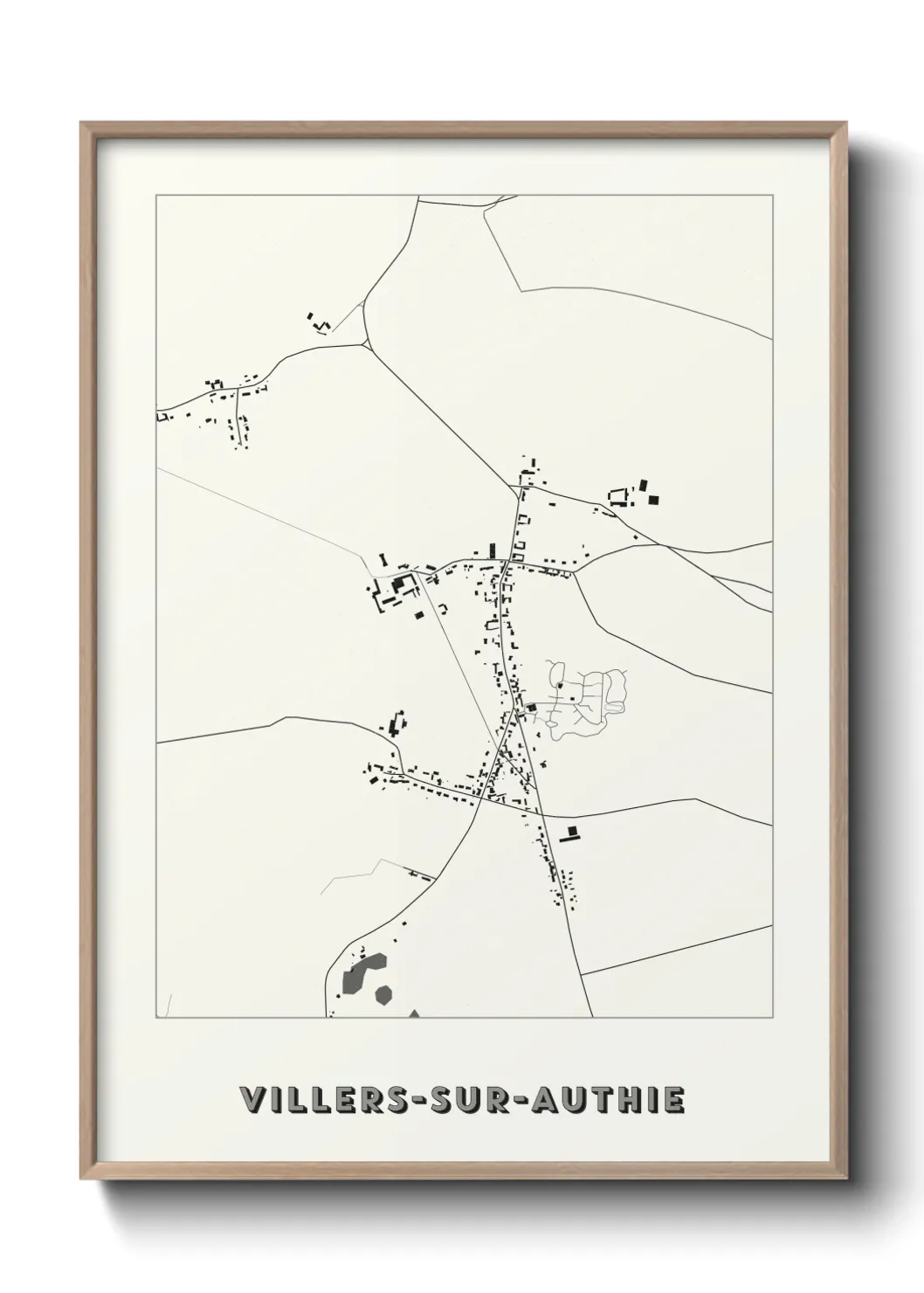 Une affiche de carte sur Villers-sur-Authie