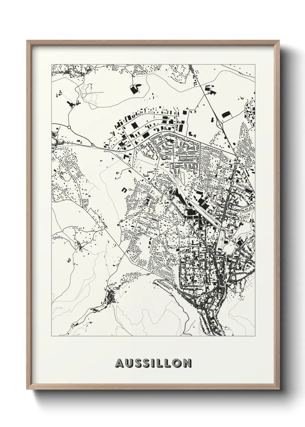 Une affiche de carte sur Aussillon