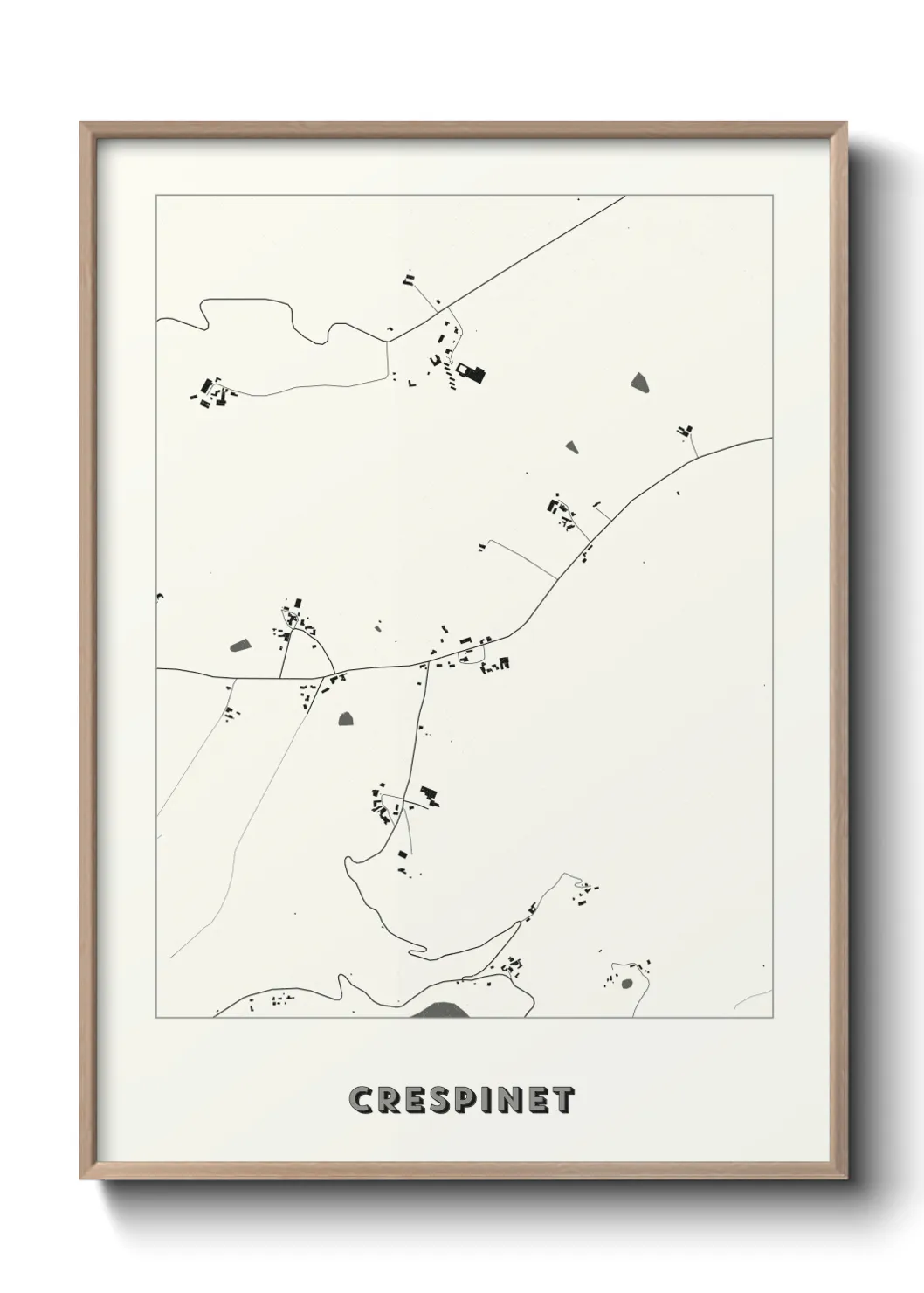 Une affiche de carte sur Crespinet
