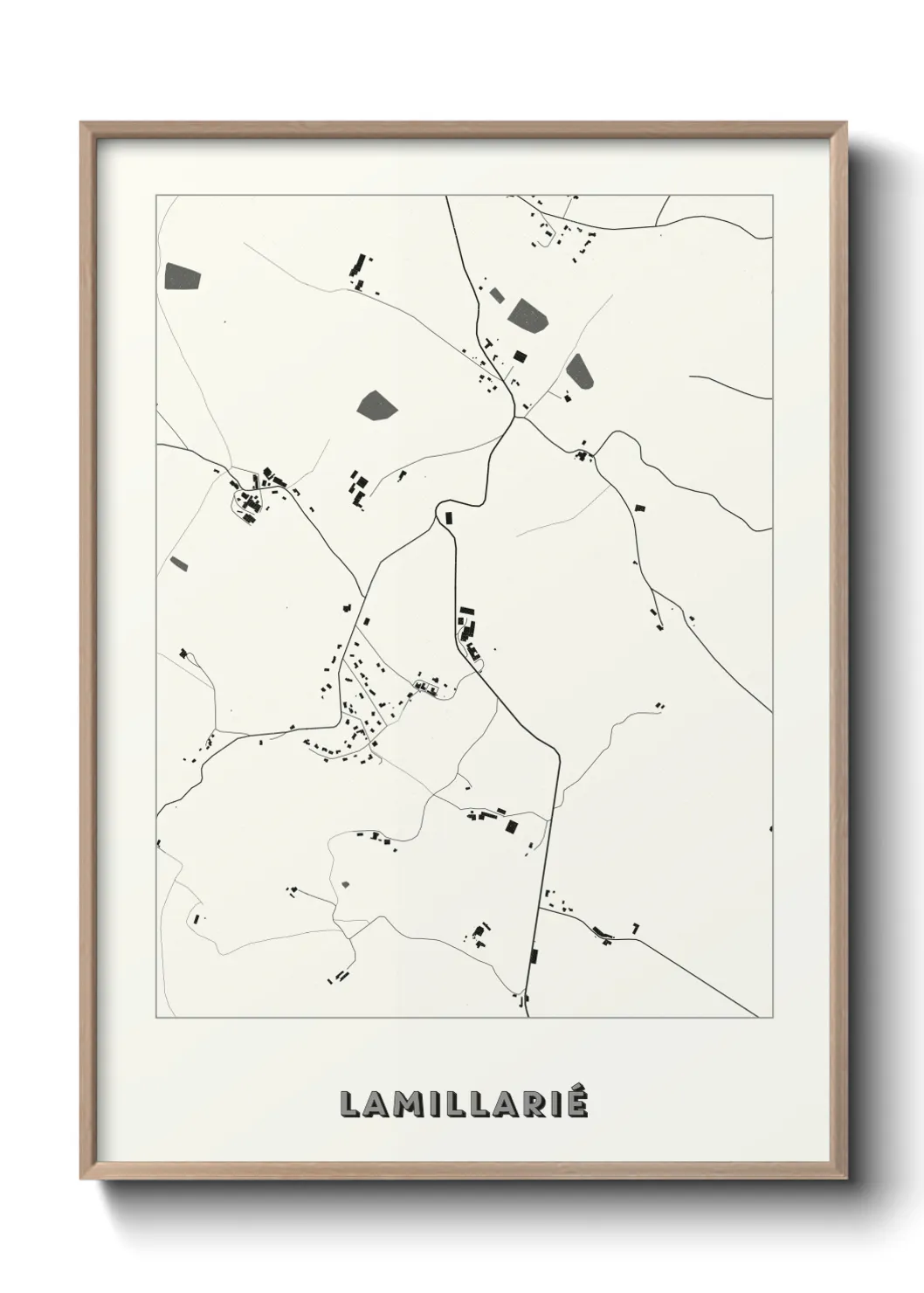 Une affiche de carte sur Lamillarié