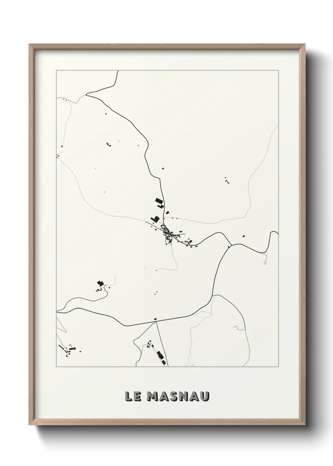 Une affiche de carte sur Le Masnau