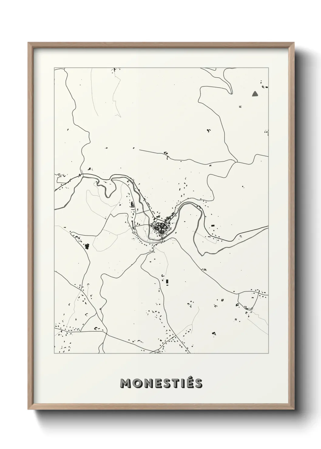 Une affiche de carte sur Monestiés