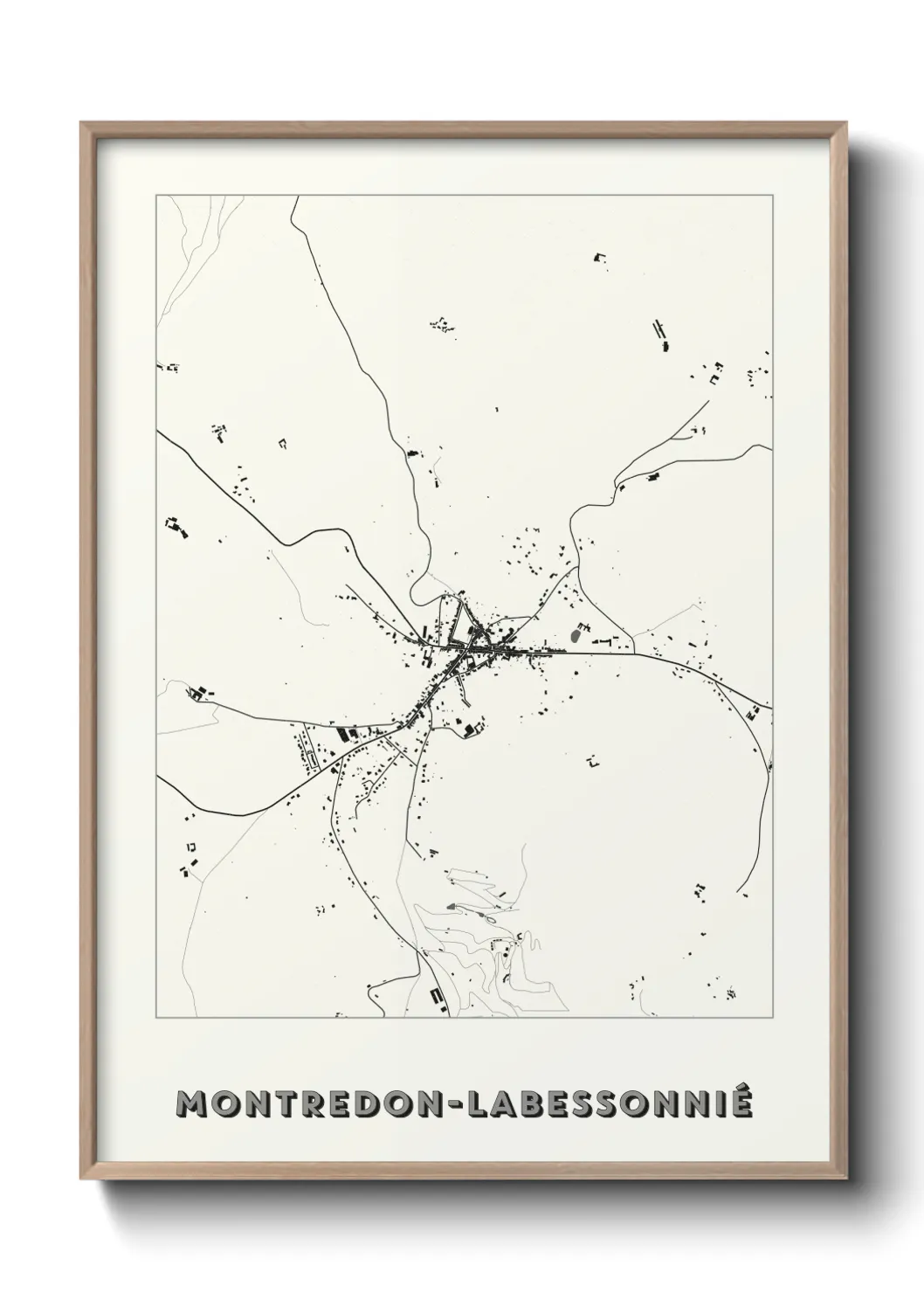 Une affiche de carte sur Montredon-Labessonnié