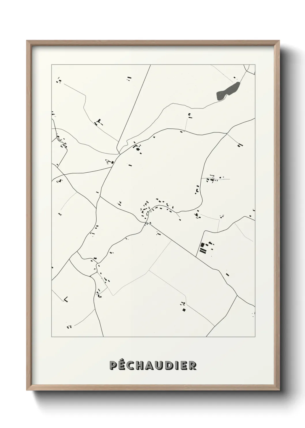 Une affiche de carte sur Péchaudier