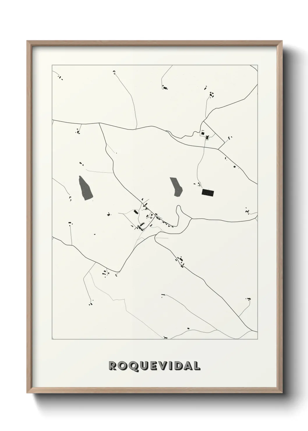 Une affiche de carte sur Roquevidal