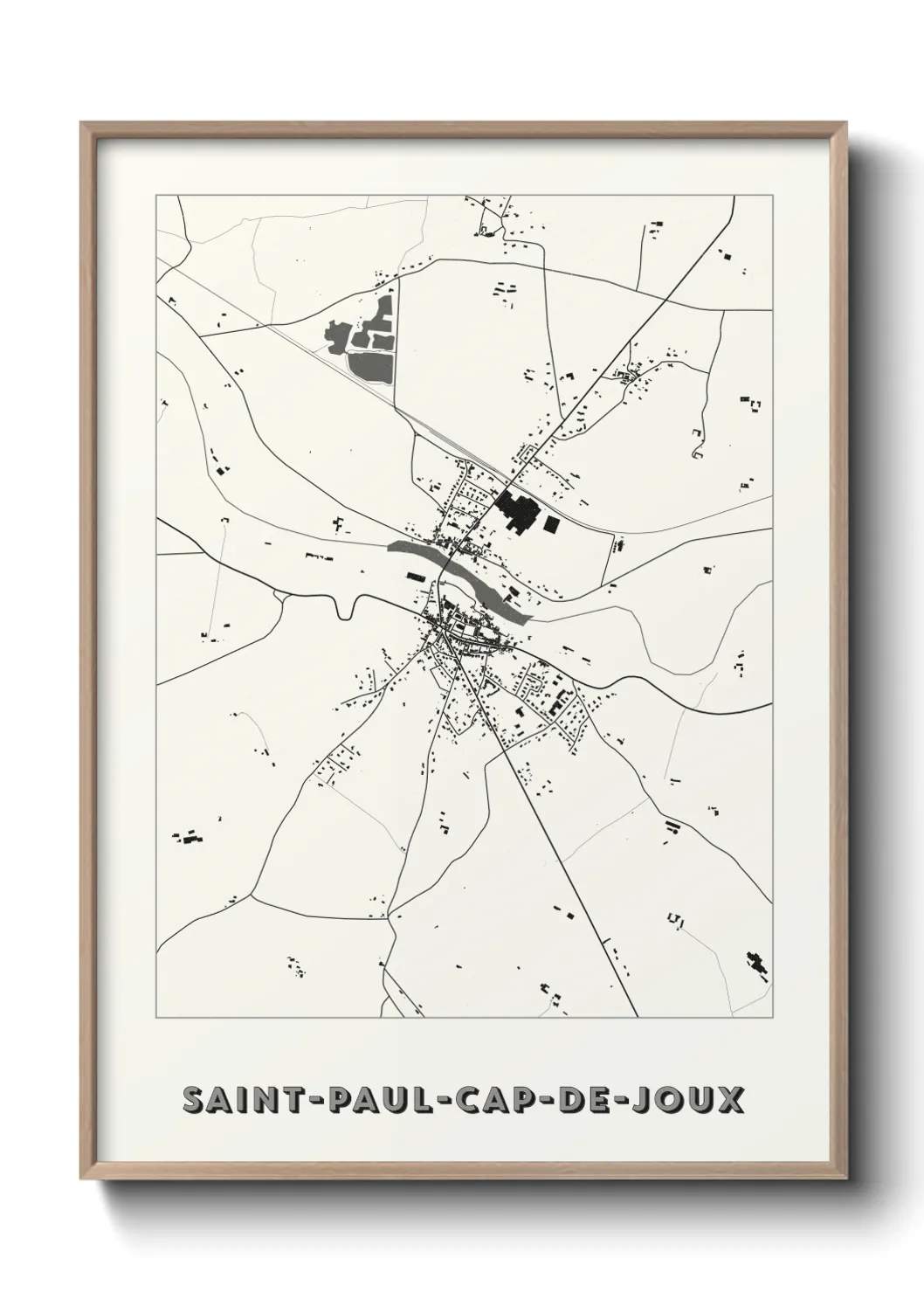 Une affiche de carte sur Saint-Paul-Cap-de-Joux