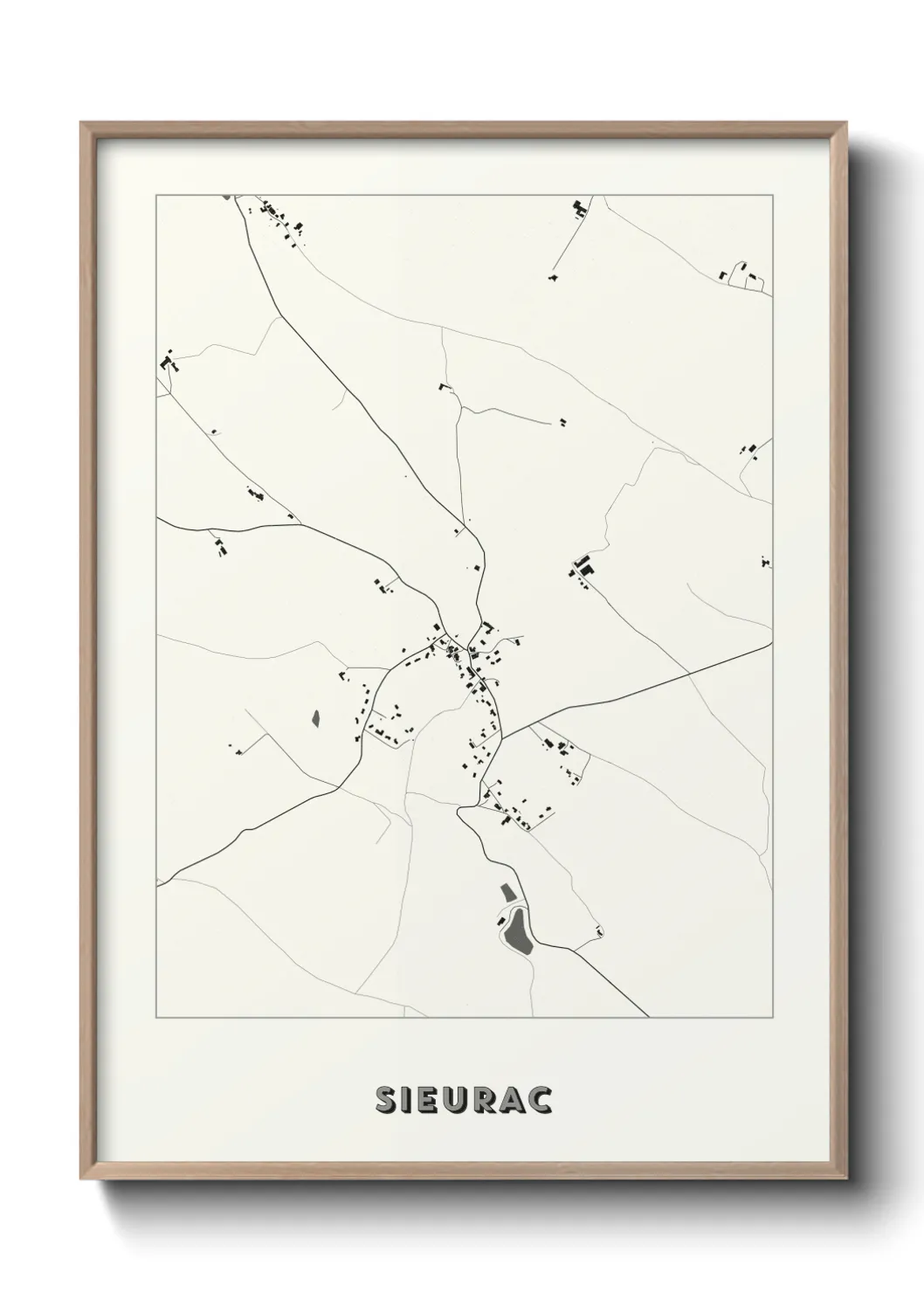 Une affiche de carte sur Sieurac