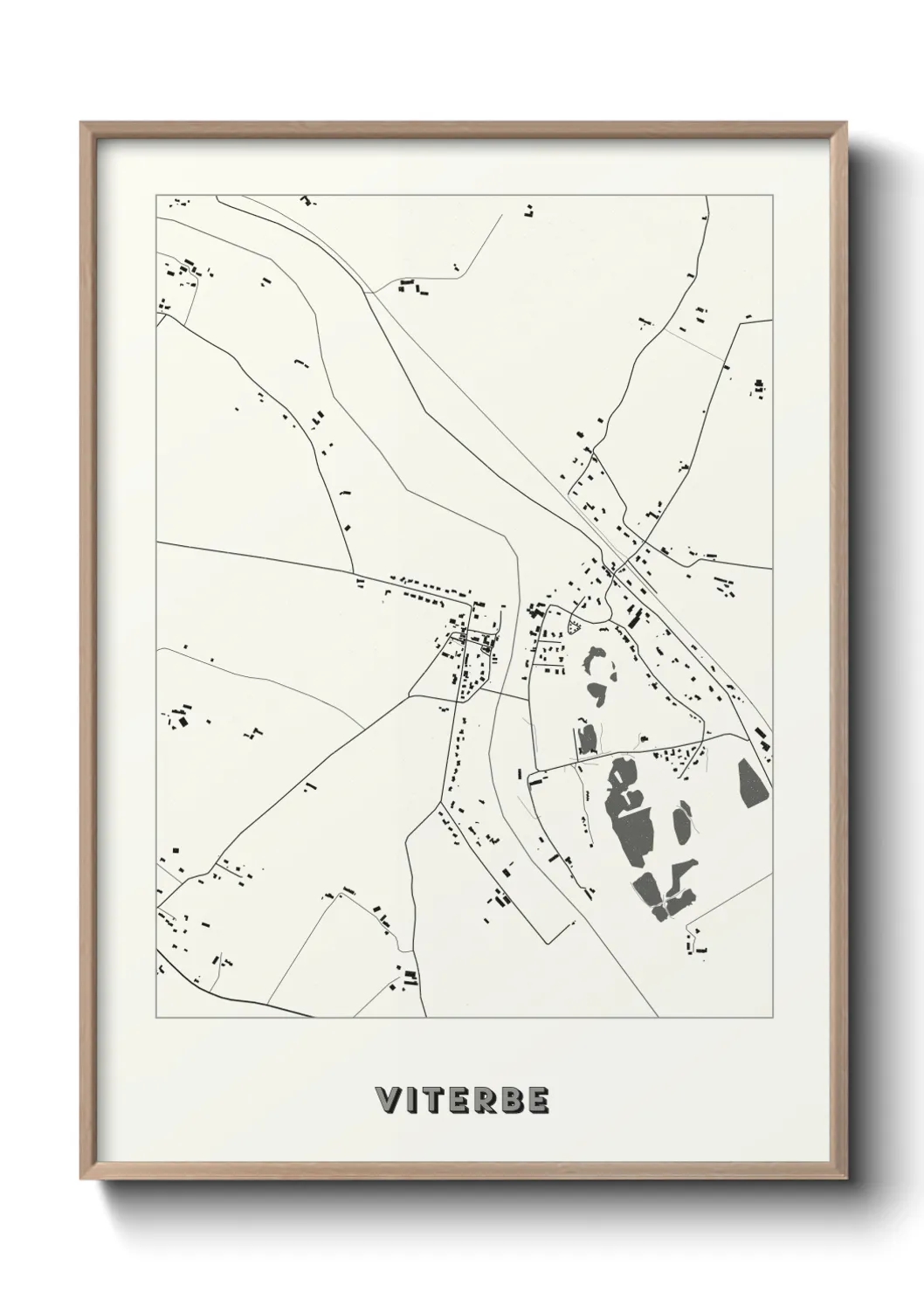 Une affiche de carte sur Viterbe