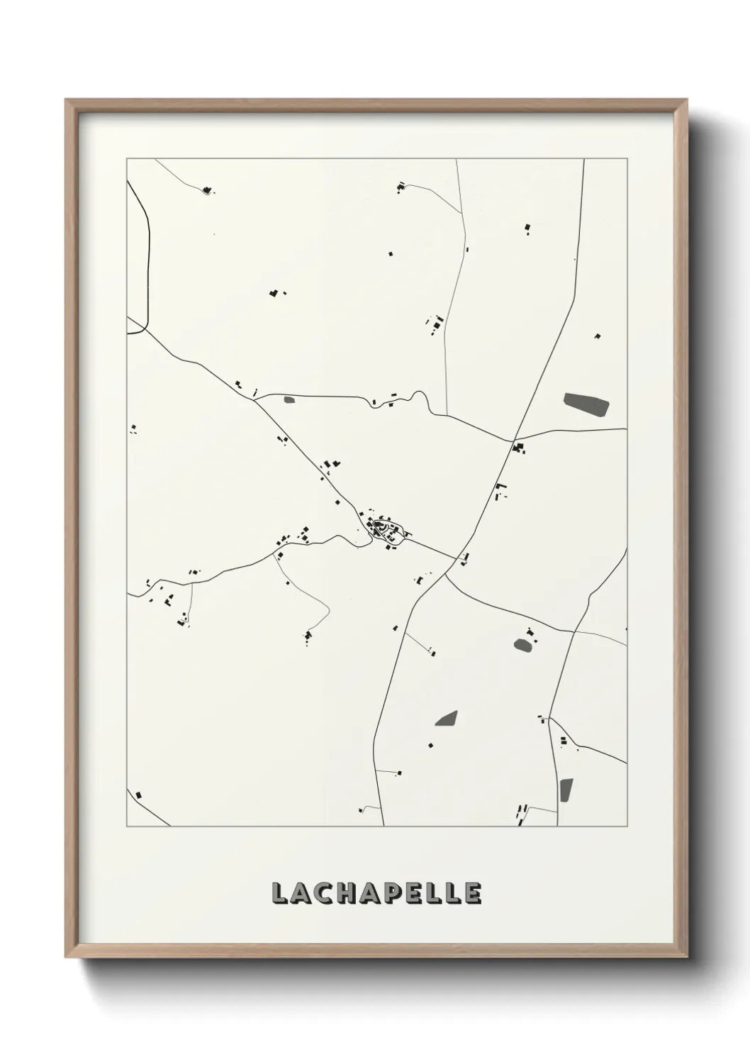 Une affiche de carte sur Lachapelle