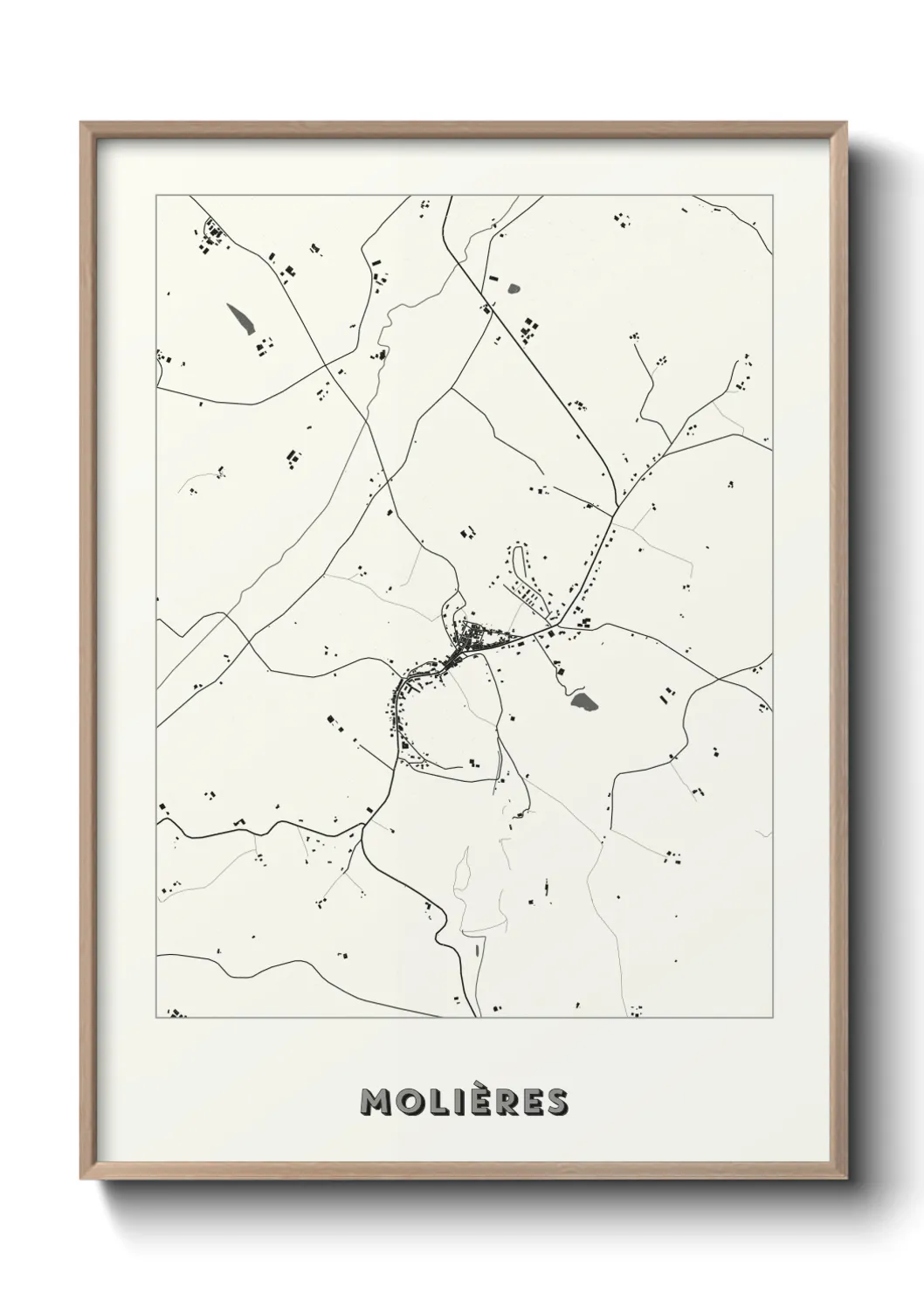 Une affiche de carte sur Molières