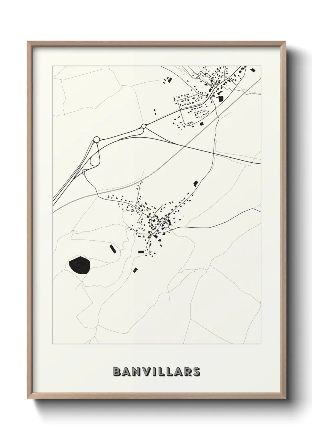Une affiche de carte sur Banvillars