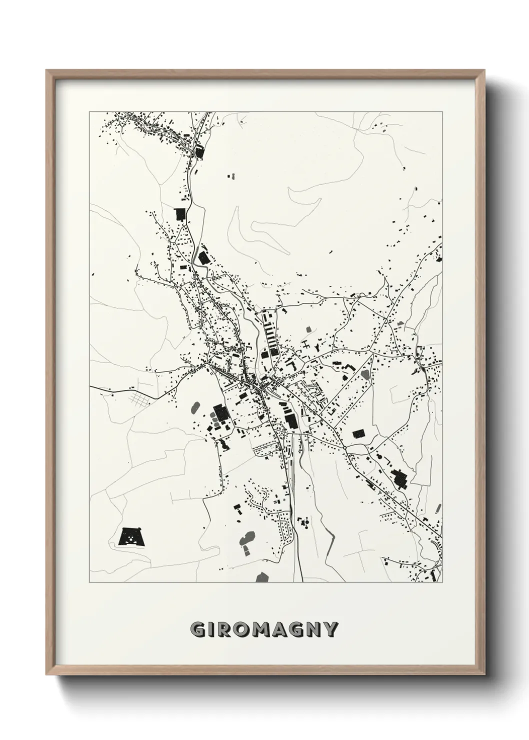 Une affiche de carte sur Giromagny