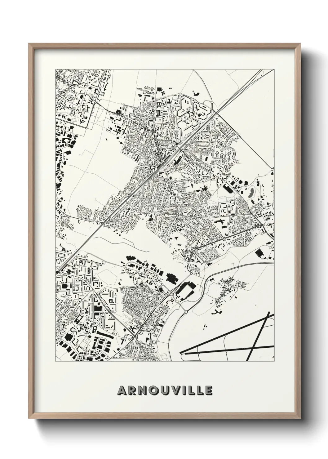 Une affiche de carte sur Arnouville