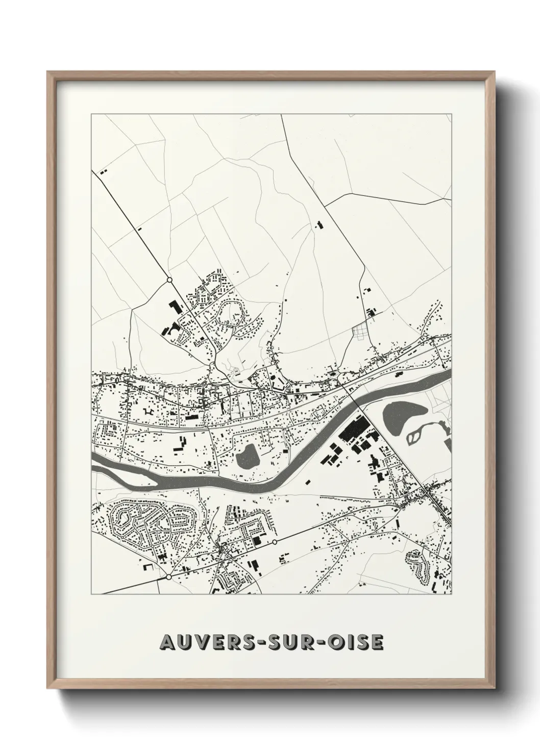 Un poster carteAuvers-sur-Oise
