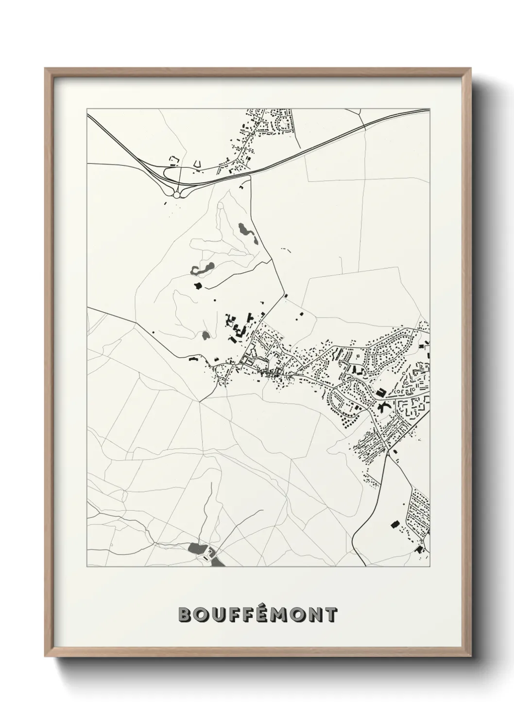 Une affiche de carte sur Bouffémont