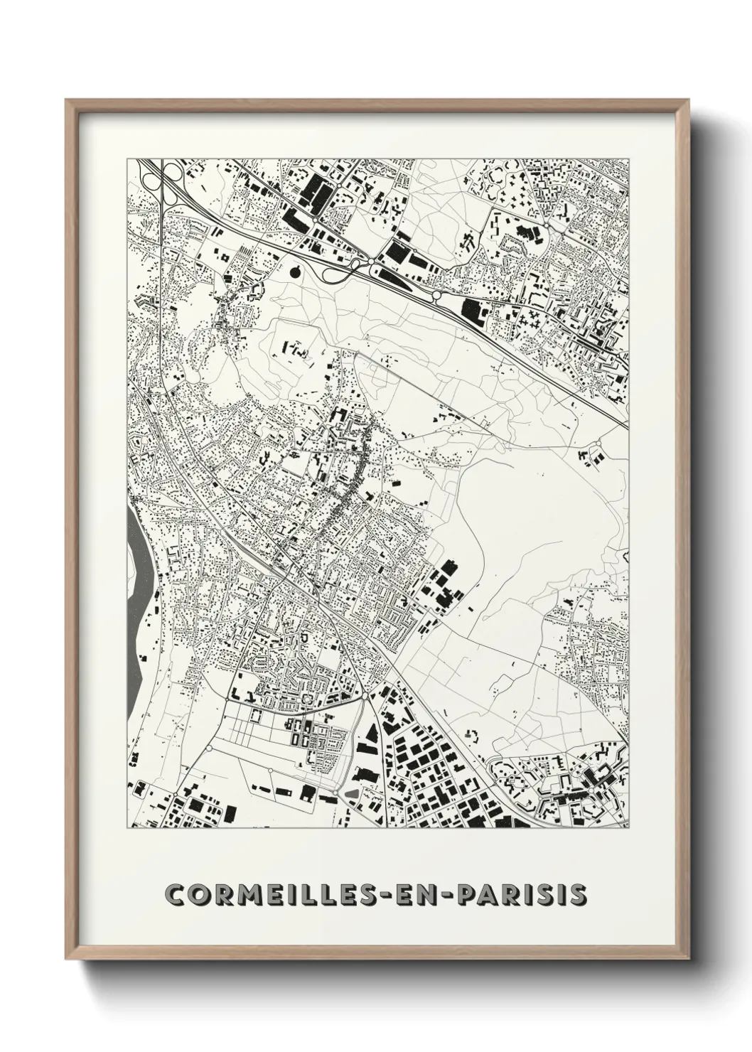Une affiche de carte sur Cormeilles-en-Parisis