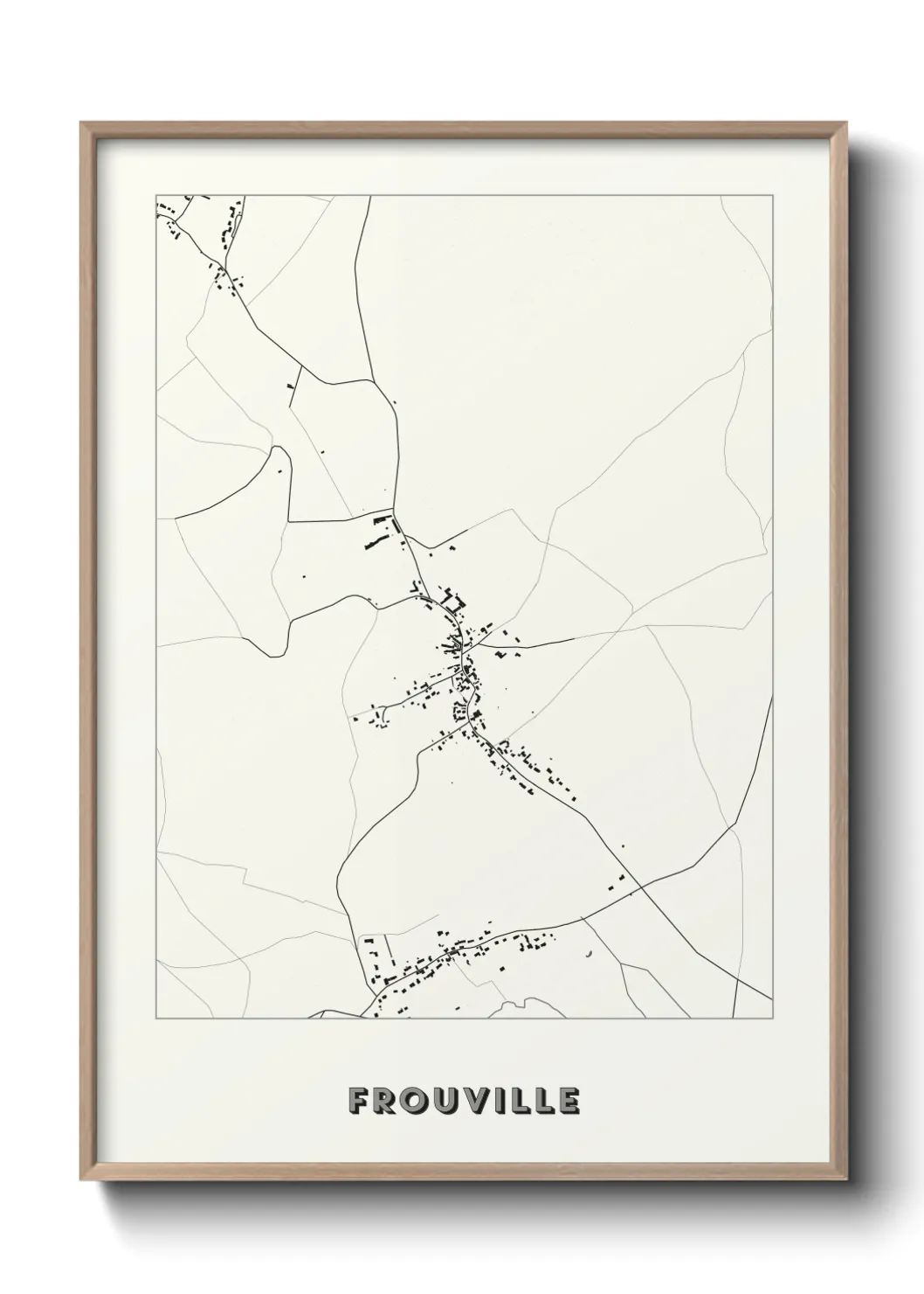 Une affiche de carte sur Frouville