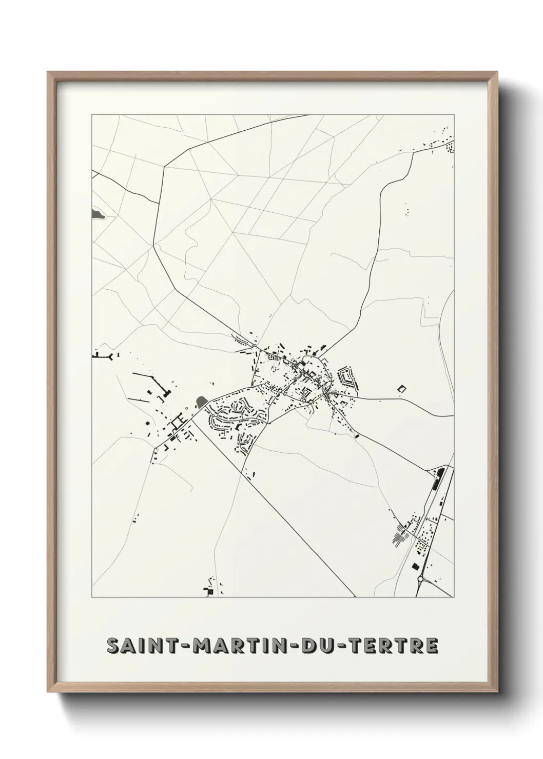 Une affiche de carte sur Saint-Martin-du-Tertre