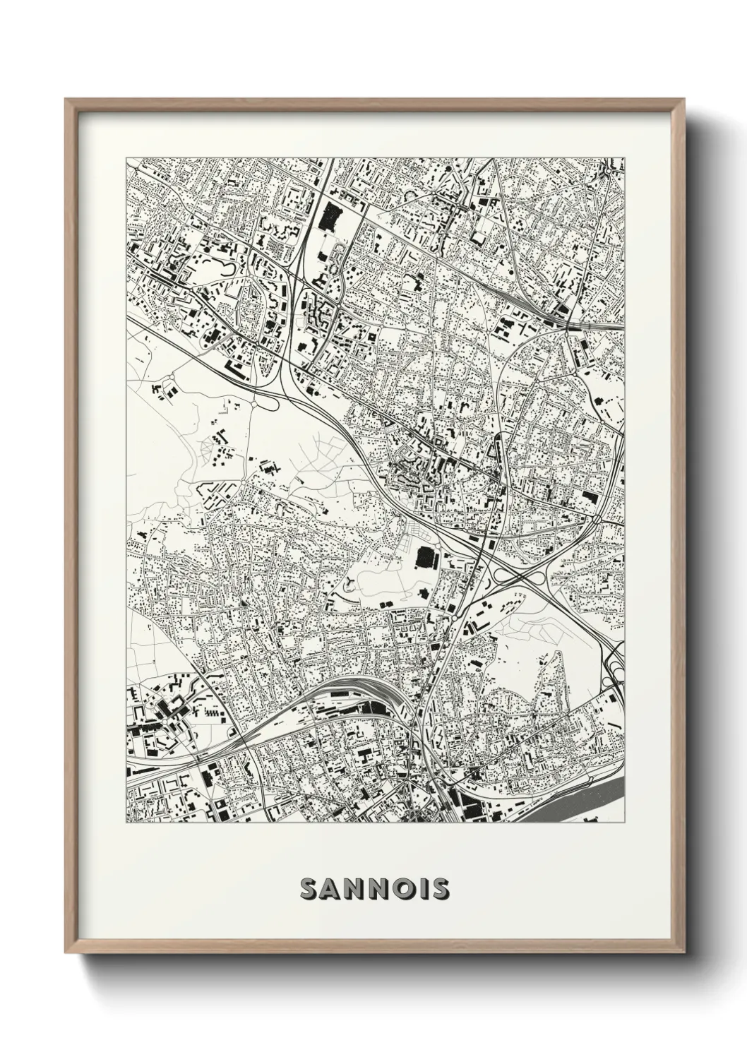 Une affiche de carte sur Sannois