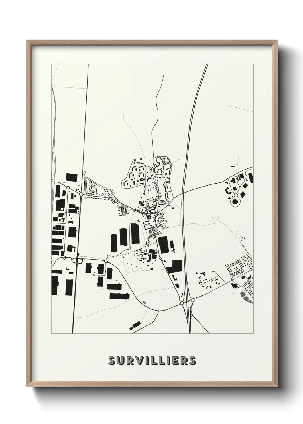 Une affiche de carte sur Survilliers