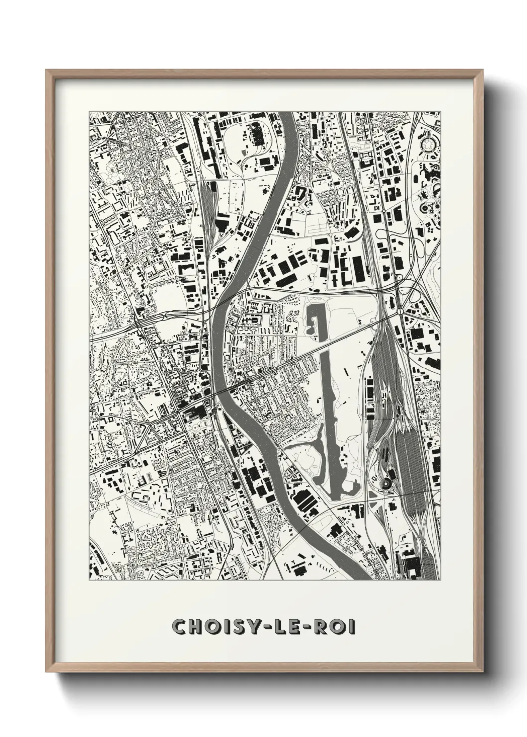 Une affiche de carte sur Choisy-le-Roi