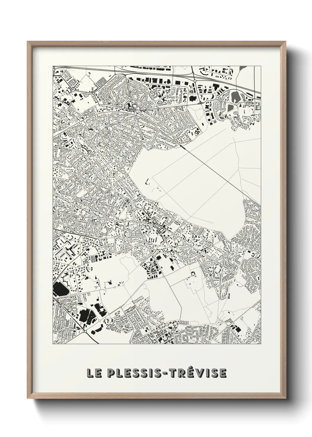 Une affiche de carte sur Le Plessis-Trévise