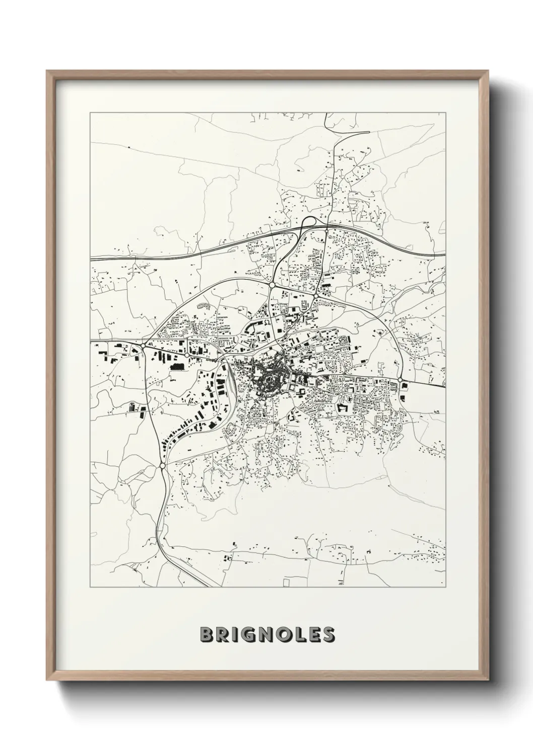 Une affiche de carte sur Brignoles