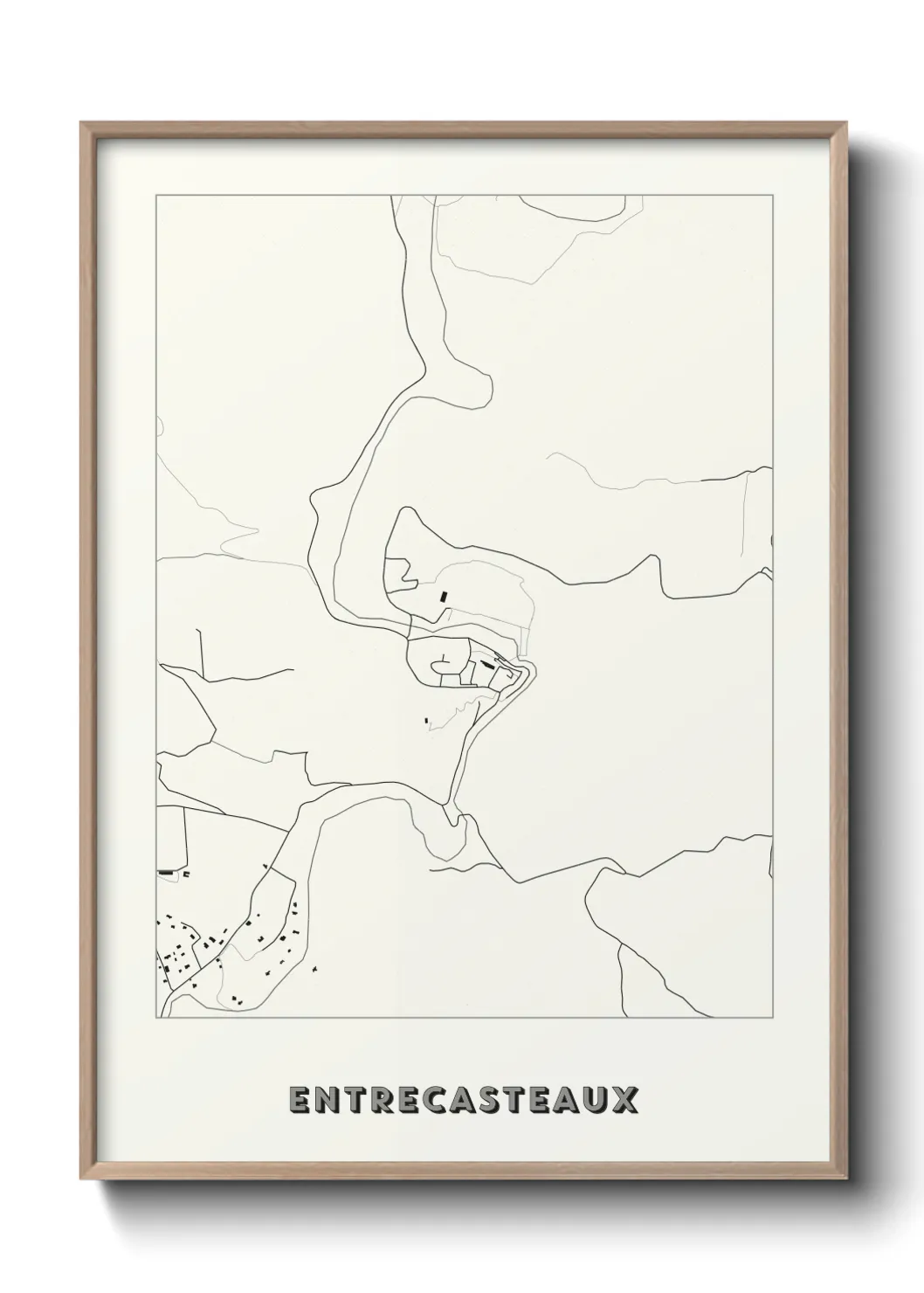 Une affiche de carte sur Entrecasteaux