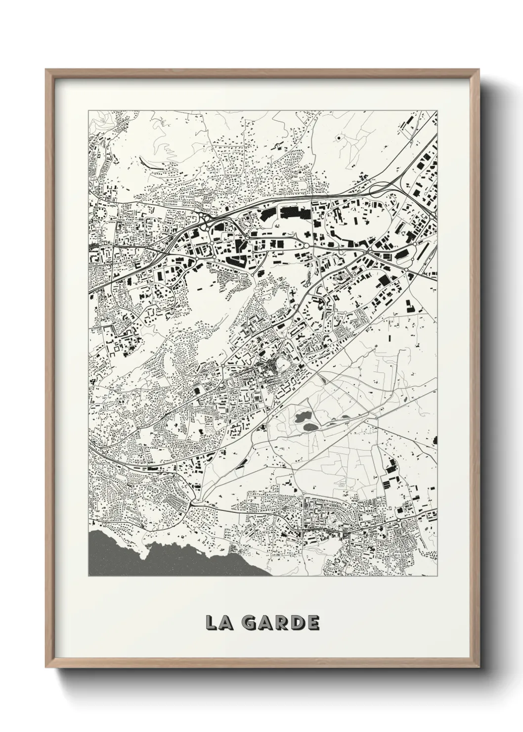 Une affiche de carte sur La Garde