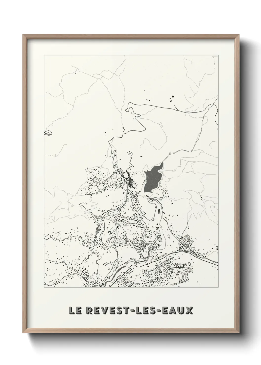 Une affiche de carte sur Le Revest-les-Eaux