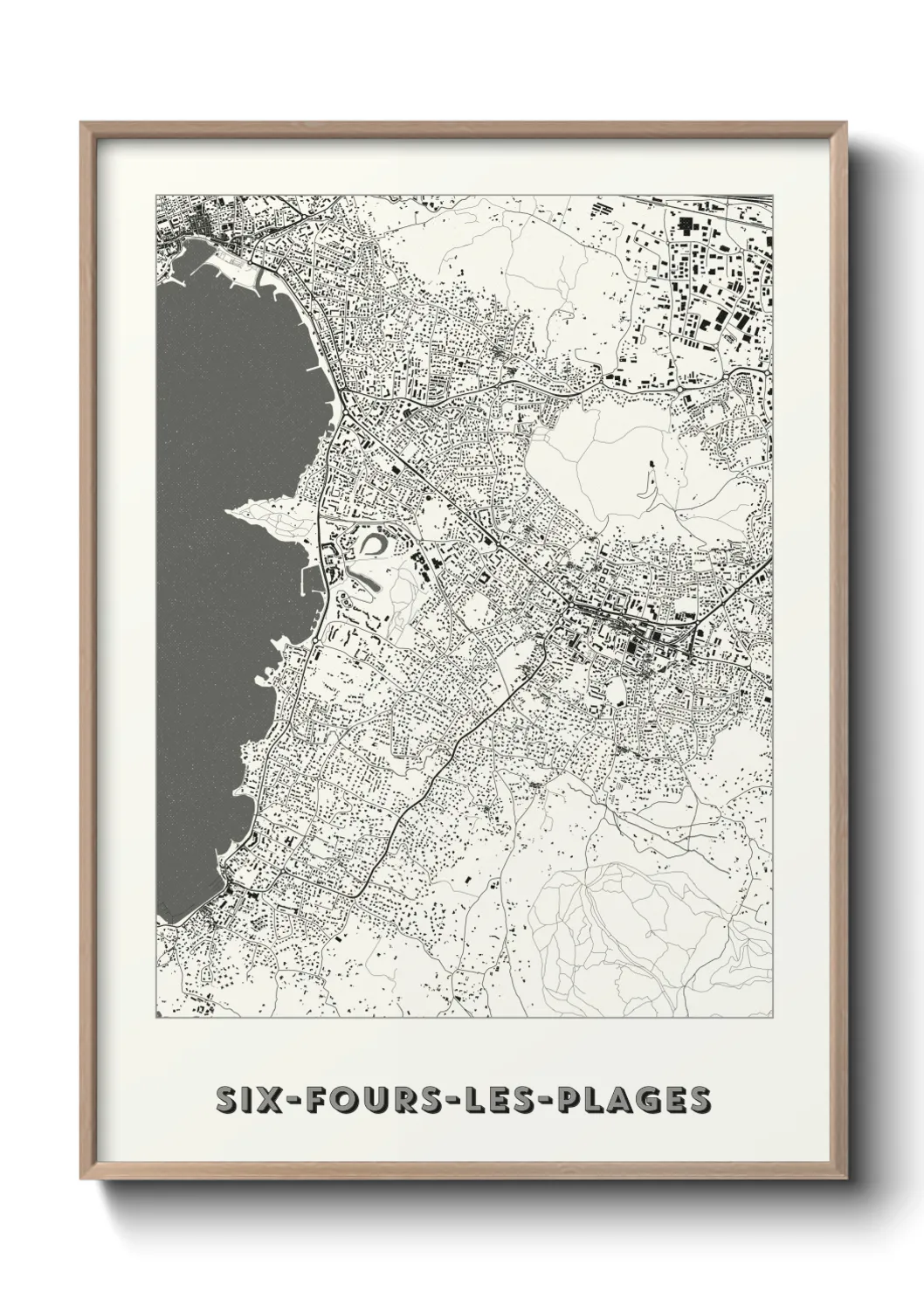 Un poster carteSix-Fours-les-Plages