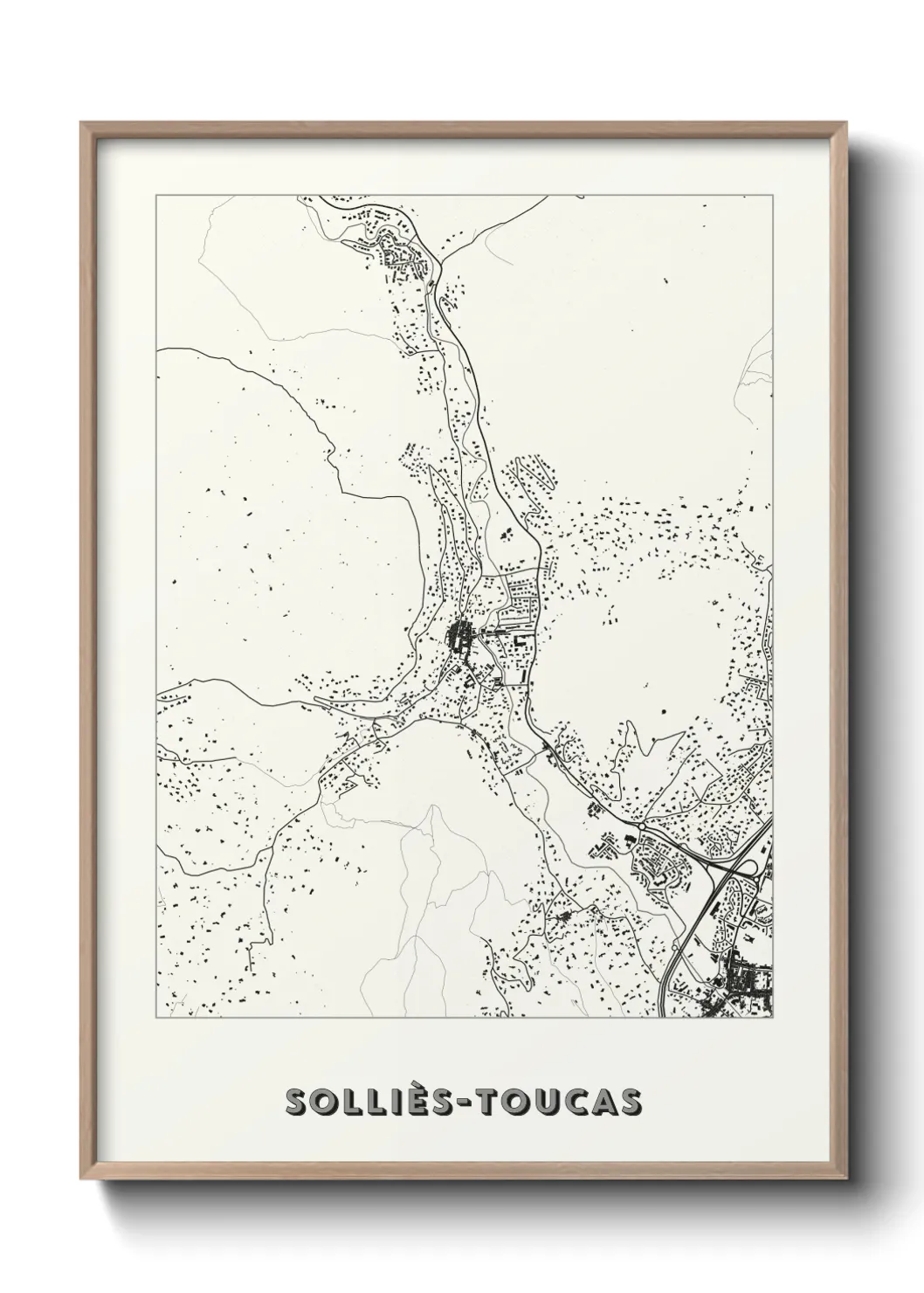 Une affiche de carte sur Solliès-Toucas