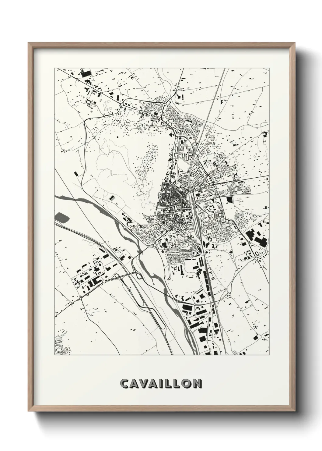 Une affiche de carte sur Cavaillon