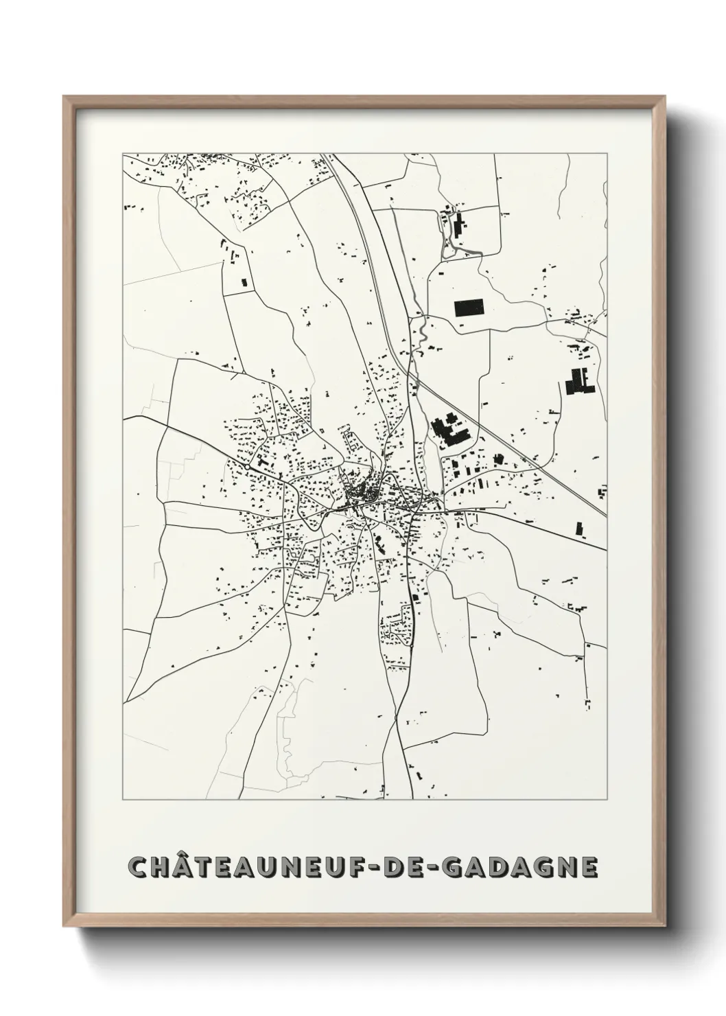 Un poster carteChâteauneuf-de-Gadagne