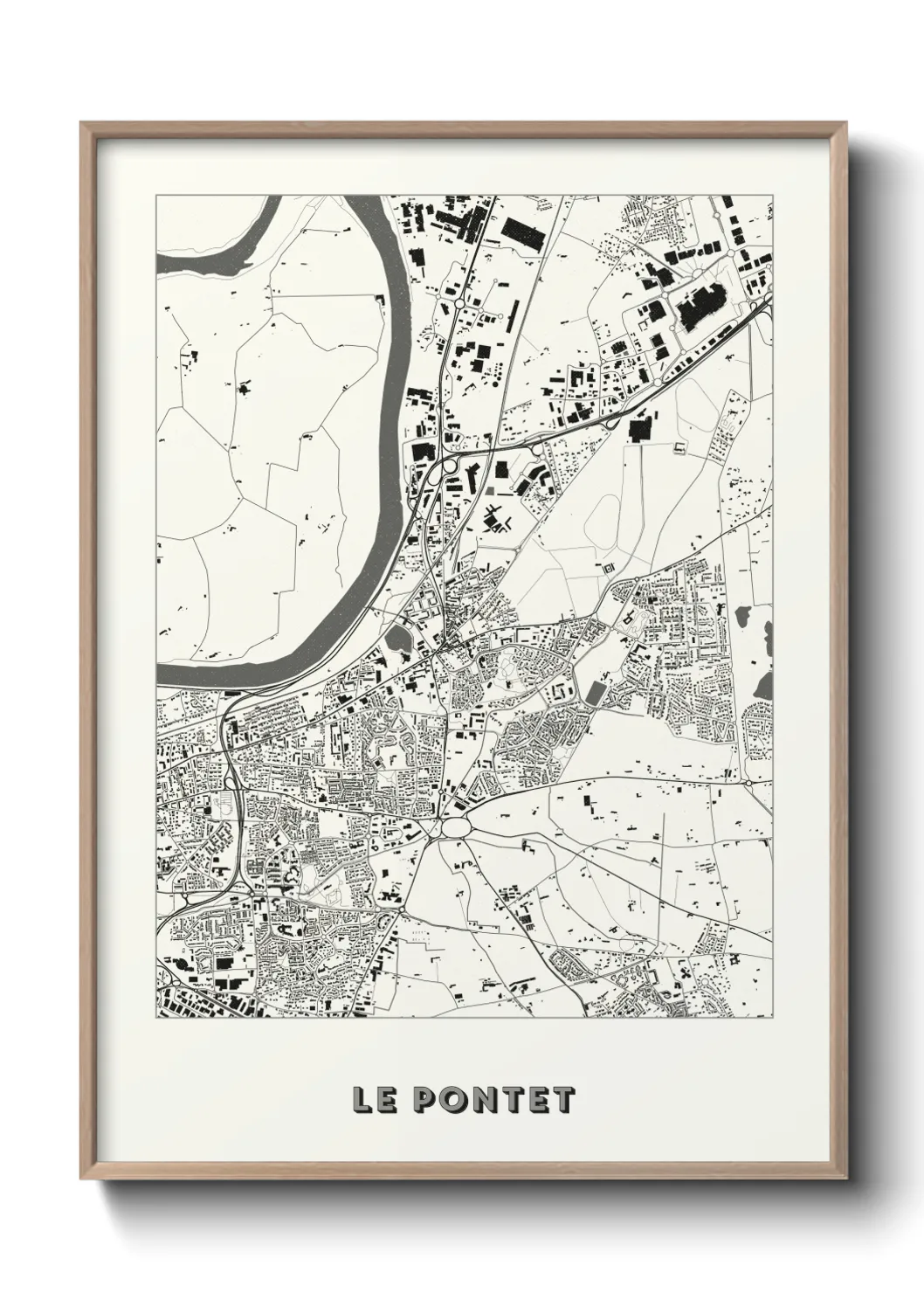 Une affiche de carte sur Le Pontet