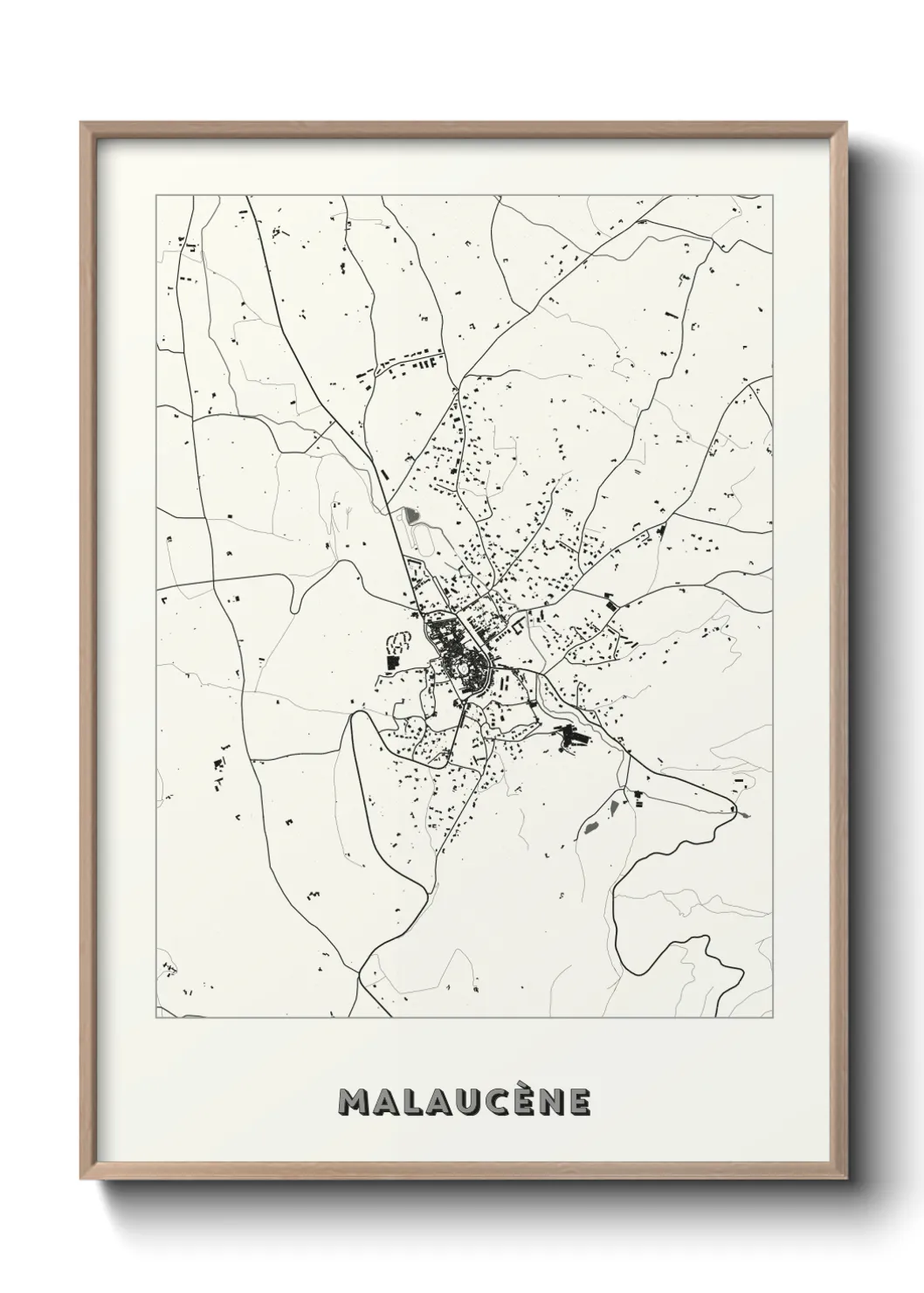 Une affiche de carte sur Malaucène