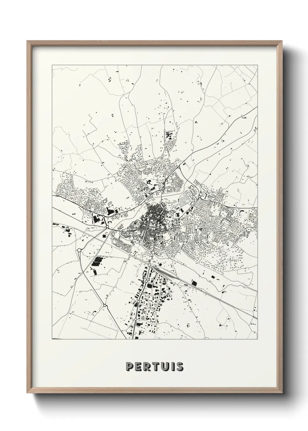 Une affiche de carte sur Pertuis