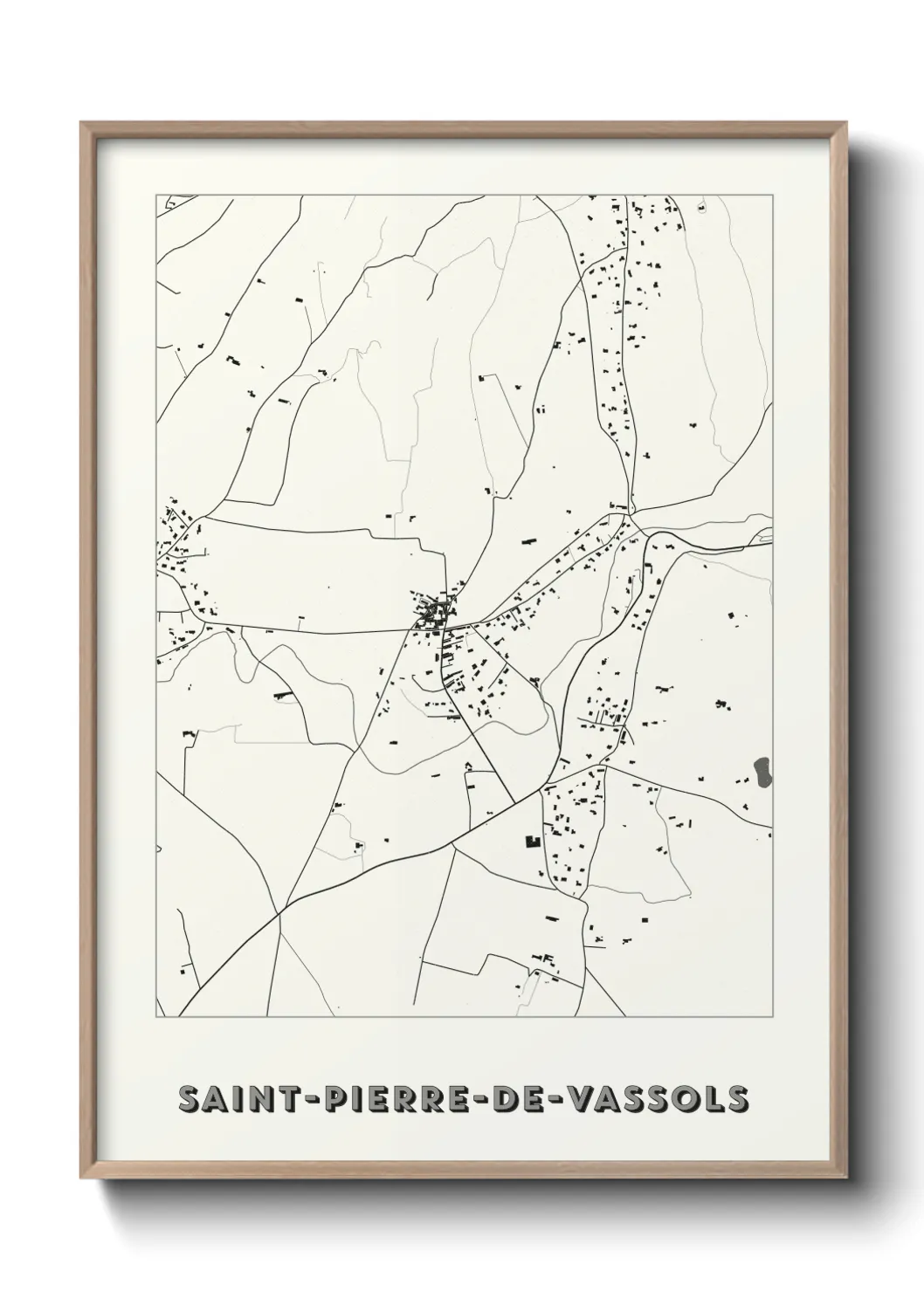 Une affiche de carte sur Saint-Pierre-de-Vassols