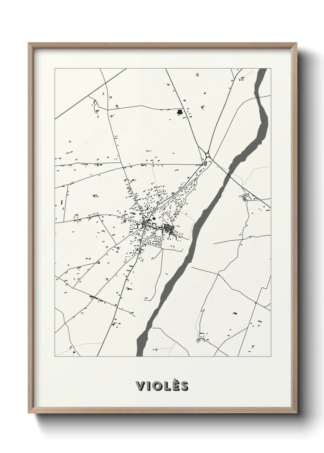 Une affiche de carte sur Violès