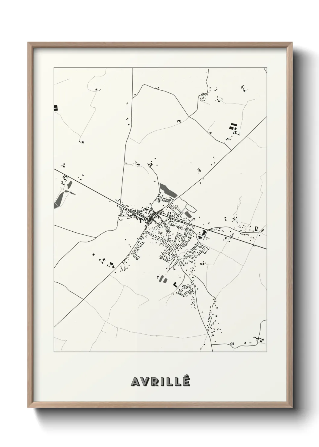 Une affiche de carte sur Avrillé