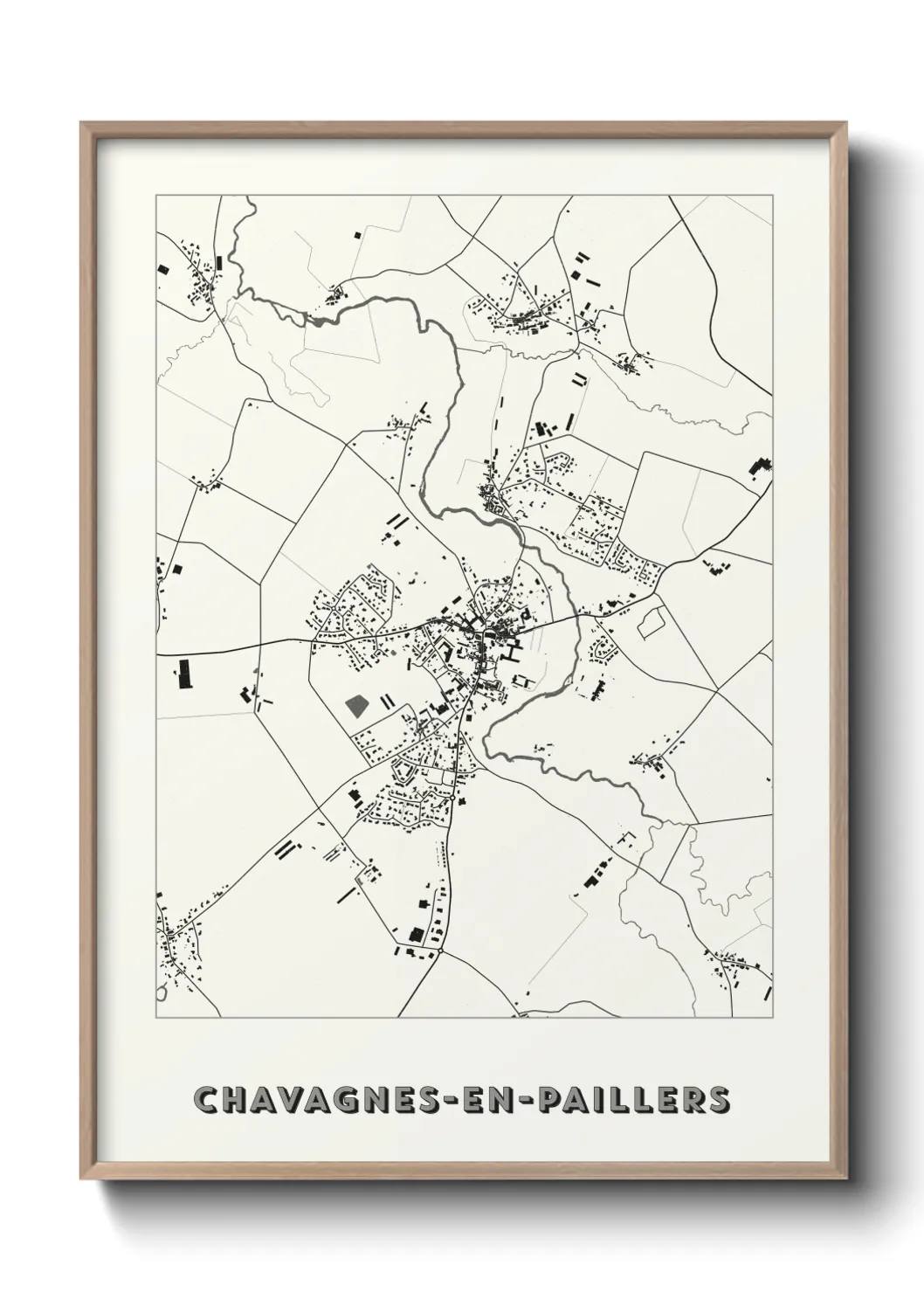 Une affiche de carte sur Chavagnes-en-Paillers