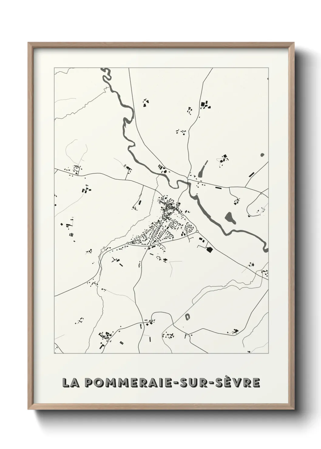 Une affiche de carte sur La Pommeraie-sur-Sèvre